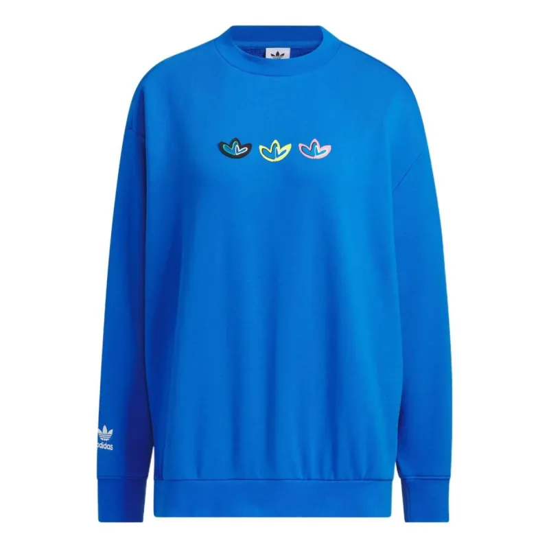 (WMNS) adidas Originals V-Day Crew Sweatshirt 'Blue' IK6859 sold by KicksCrew