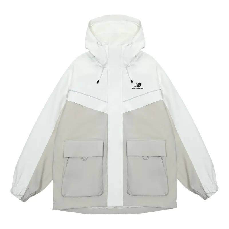 New Balance Windproof Jacket 'White Grey' 5AC39333-LBE sold by KicksCrew