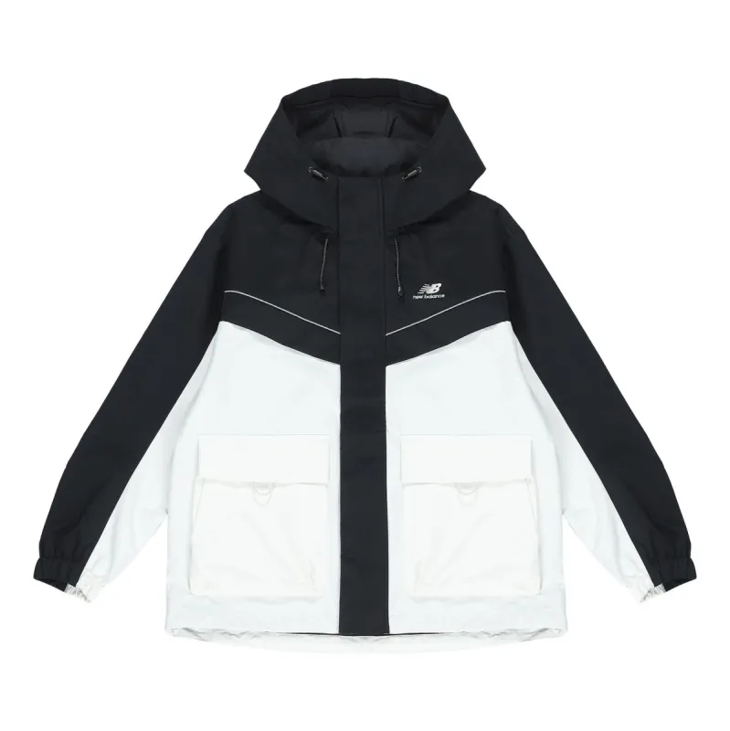 New Balance Windproof Jacket 'Black White' 5AC39333-BK sold by KicksCrew