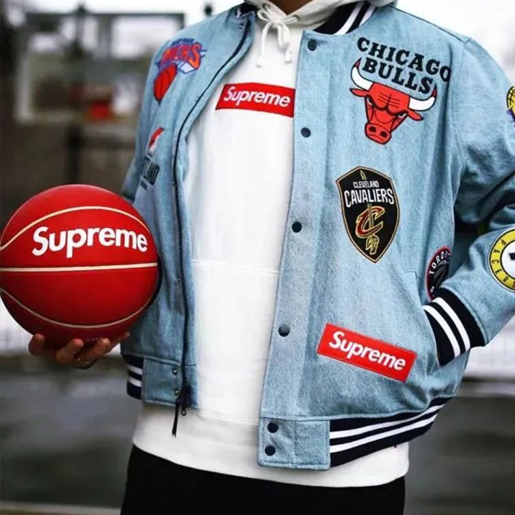 Supreme x Nike x NBA Teams Warm-Up Jacket 'Teal Multi-Color' SUP-SS18-772 sold by KicksCrew product image thumbnail 3