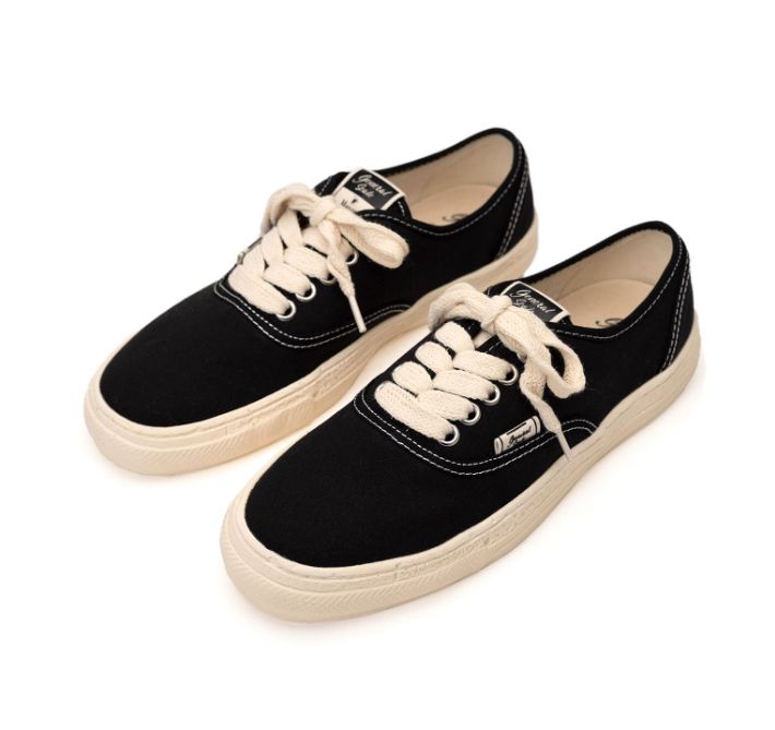 Maison MIHARA YASUHIRO PAST Sole 5 - Hole Canvas Low-top Sneaker 'Black' S09FW206-BLK sold by KicksCrew product image thumbnail 2