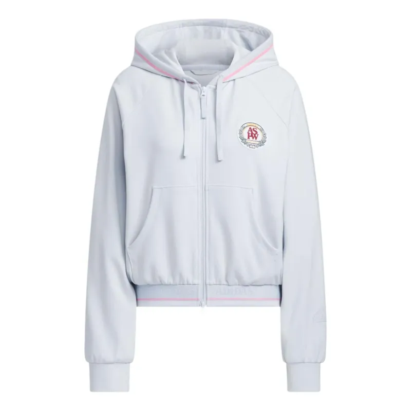 (WMNS) adidas Verbiage Hooded Jacket 'Grey' JE3605 sold by KicksCrew