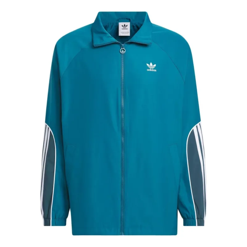 adidas Originals 3-Stripes Coach Jacket 'Blue' JE3492 sold by KicksCrew