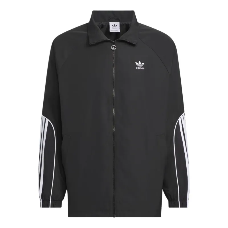 adidas Originals 3-Stripes Coach Jacket 'Black' JE3491 sold by KicksCrew