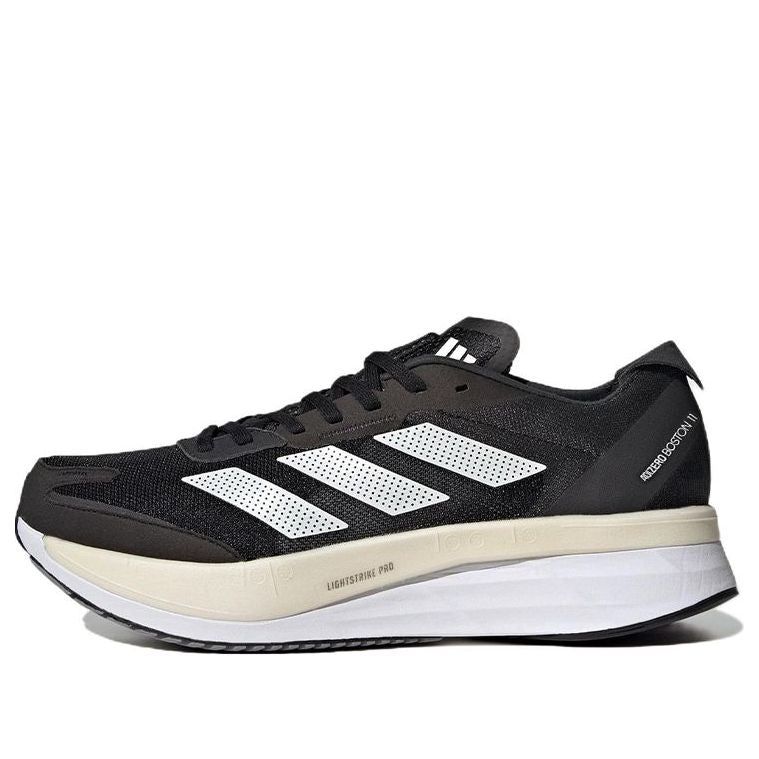 adidas Adizero Boston 11 Wide 'Black White Carbon' GV9630 sold by KicksCrew