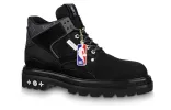 LOUIS VUITTON x NBA Oberkampf Ankle Boots 'Black' 1A8EMQ sold by KicksCrew