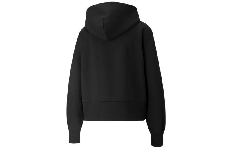 (WMNS) Puma Classics Oversized Full Zip Hoodie Jacket 'Black' 534369-01 sold by KicksCrew product image thumbnail 2