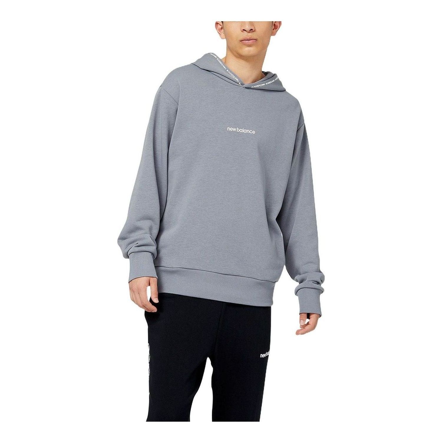 New Balance Essentials Magnify Linear Graphic Hoodie 'Gunmetal' MT23516-GNM sold by KicksCrew