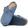Birkenstock Boston Soft Footbed Suede Leather Narrow Fit Shoes 'Elemental Blue' 1027711 sold by KicksCrew
