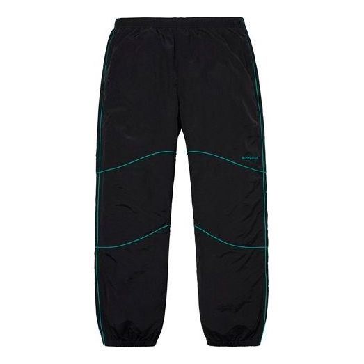 Supreme Piping Track Pants 'Black Blue' SUP-SS19-167 sold by KicksCrew