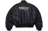 (WMNS) Balenciaga Political Campaign Varsity Jacket 'Black' 763434TNO271000 sold by KicksCrew
