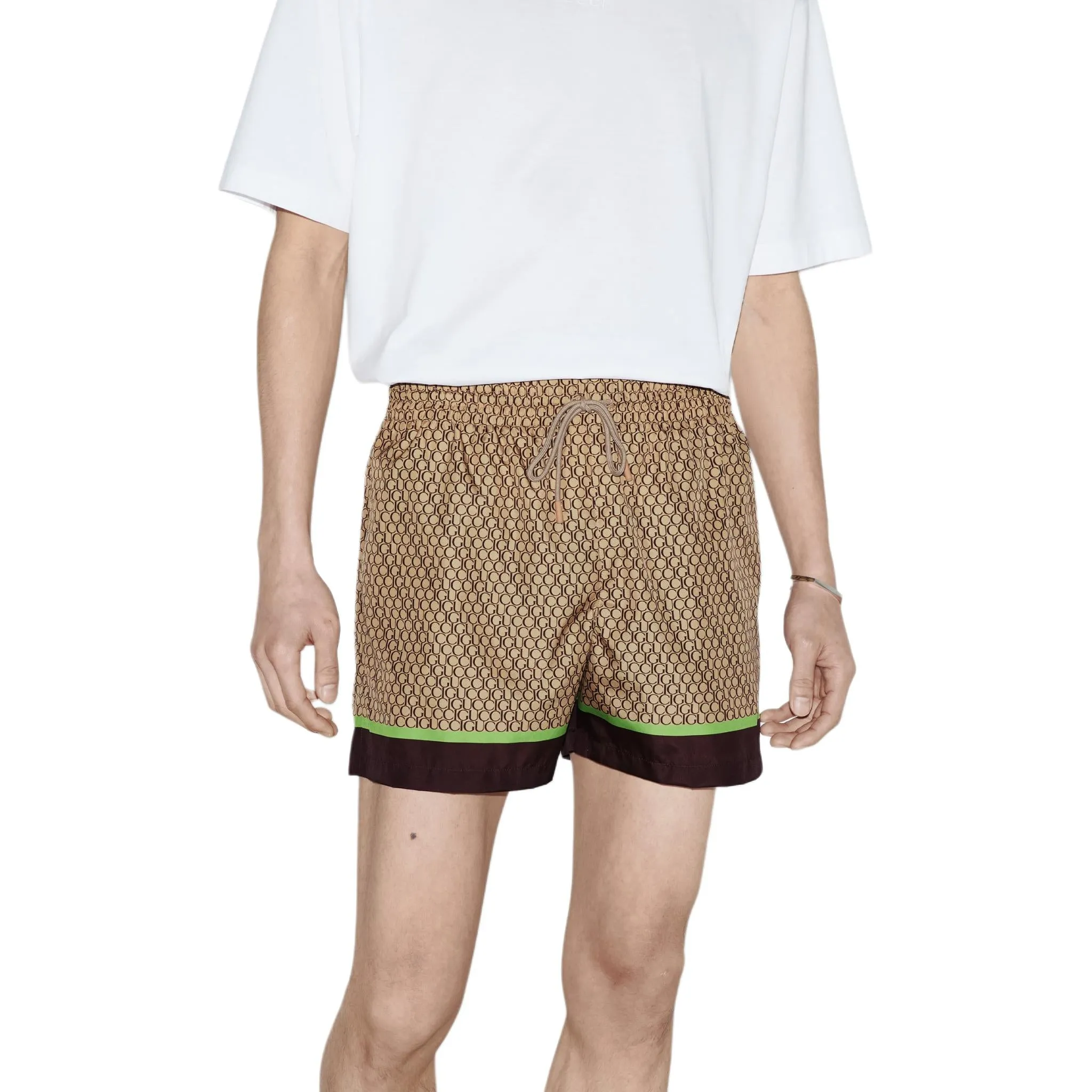 Gucci Allover Gucci Print Nylon Swim Shorts 'Beige Ebony' 791101-XHAJO-2270 sold by KicksCrew product image thumbnail 4