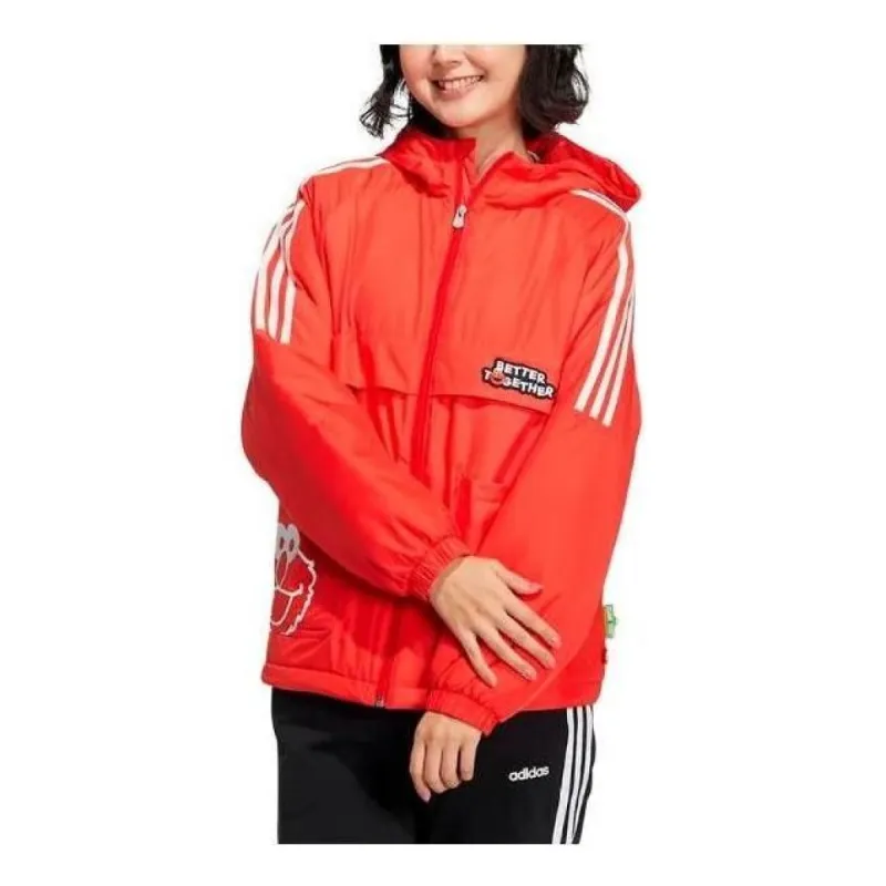 (WMNS) adidas x Sesame Street Padded Jacket 'Red' HM7479 sold by KicksCrew
