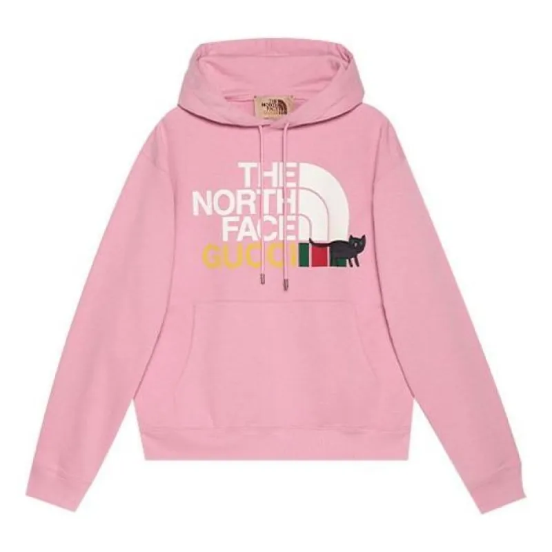 (WMNS) Gucci x The North Face Hooded Sweatshirt 'Pink' 626989-XJDRJ-5904 sold by KicksCrew