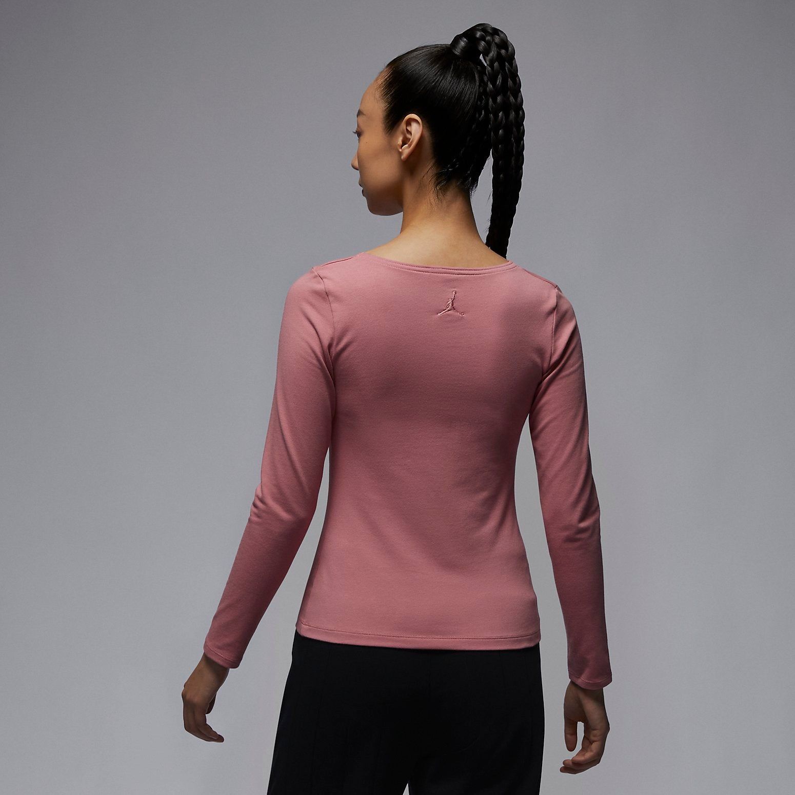 (WMNS) Air Jordan Long Sleeve Top 'Pink' FB5201-618 sold by KicksCrew product image thumbnail 3