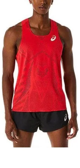ASICS Actibreeze Jaquard Singlet 'Red' 2091A614-602 sold by KicksCrew