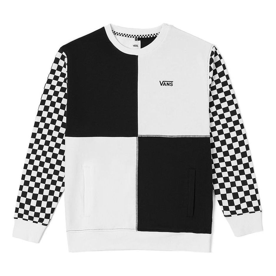 (WMNS) Vans checkerboard Sweatshirt 'White Black' VN0A7YJ3Y28 sold by KicksCrew