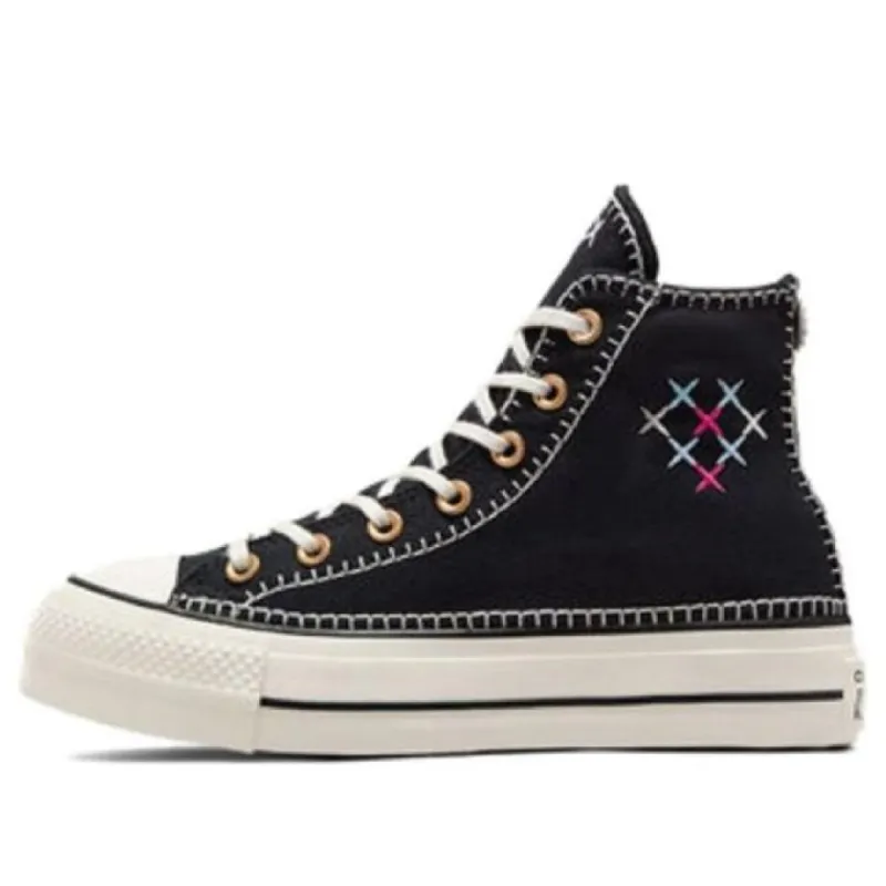 (WMNS) Converse Chuck Taylor All Star Lift Crafted Stitching Platform 'Black White' A08731C sold by KicksCrew