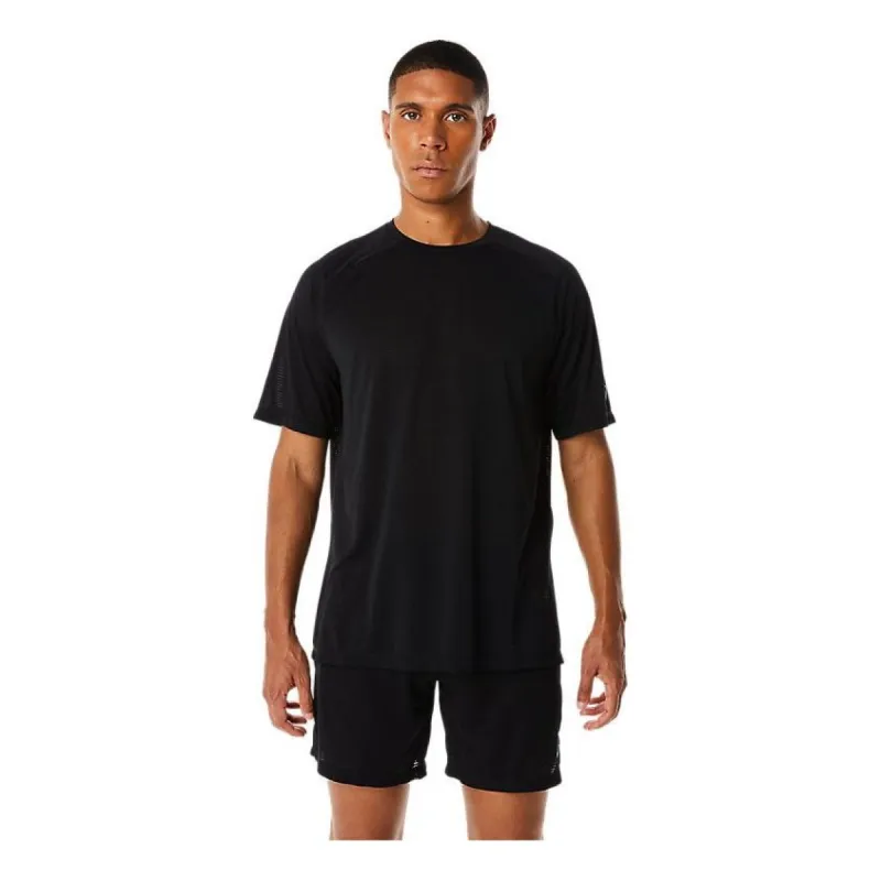 ASICS Actibreeze Jacquard Short Sleeve T-Shirt 'Black' 2031D762-001 sold by KicksCrew