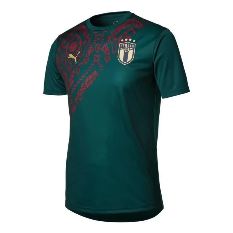 Puma Italy Training T-Shirt Stadium Euro 2020 'Green' 757341-10 sold by KicksCrew