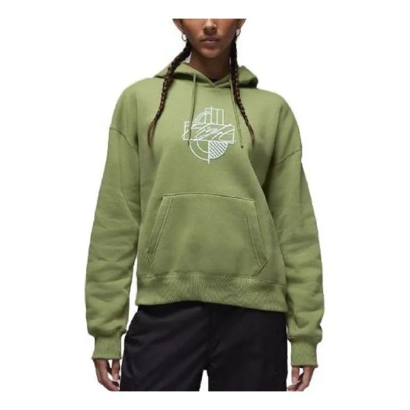 (WMNS) Air Jordan Brooklyn Fleece Graphic Hoodie 'Grass Green' FD7154-340 sold by KicksCrew