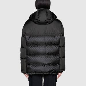【関税&送料込】Gucci Gucci Embroidered Nylon Padded Parka Gucci GG Nylon Jacquard Padded Coat 'Black' 598725-Z8AFZ
