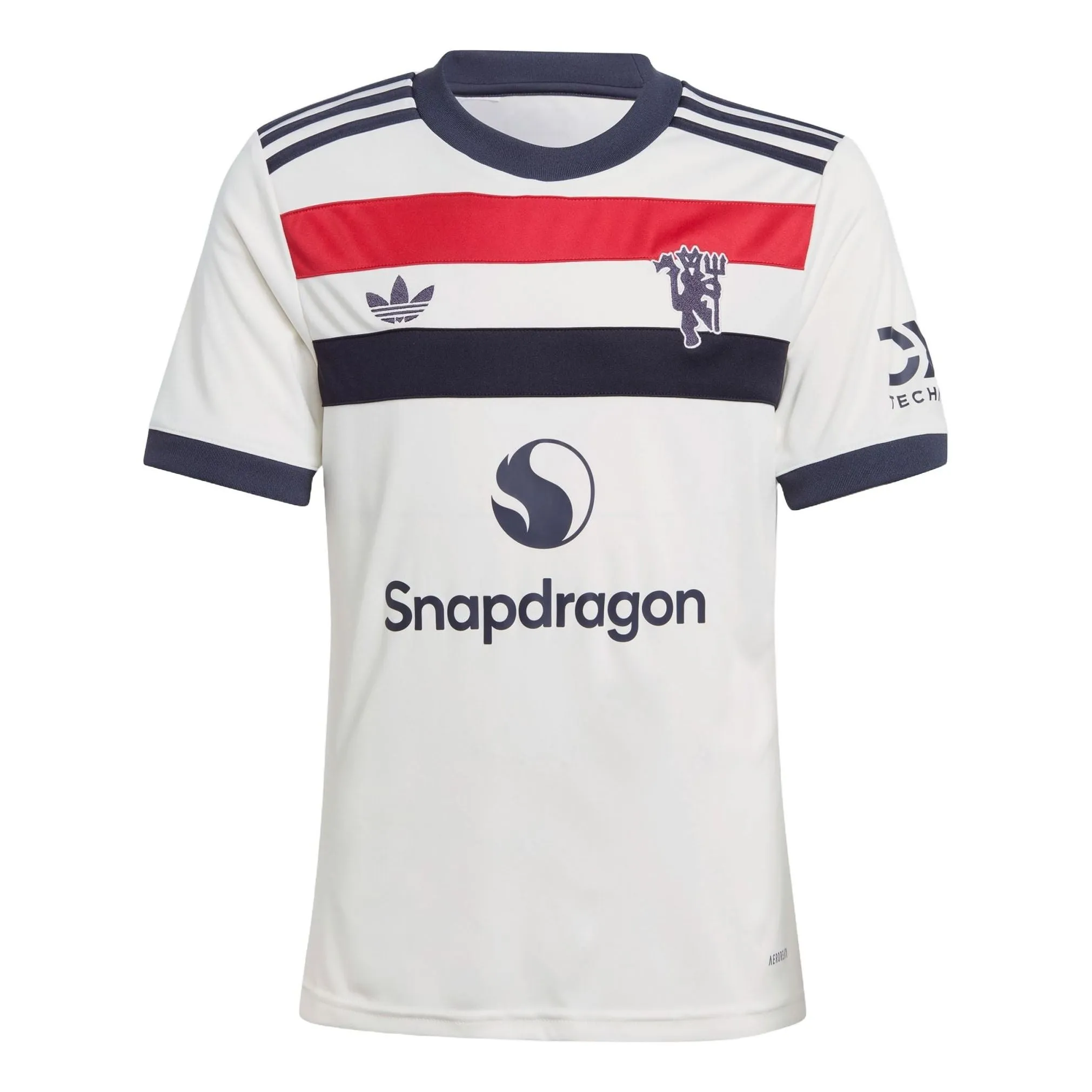 (GS) adidas Manchester United 24/25 Third Jersey 'White Navy Red' IY7804 sold by KicksCrew