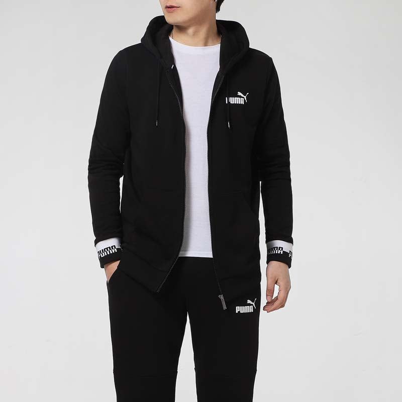Puma Amplified Full-Zip Hoodied Jacket 'Black White' 588812-01 sold by KicksCrew product image thumbnail 5
