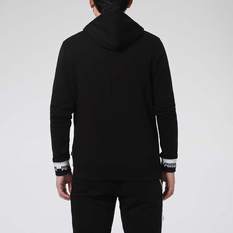 Puma Amplified Full-Zip Hoodied Jacket 'Black White' 588812-01 sold by KicksCrew product image thumbnail 4