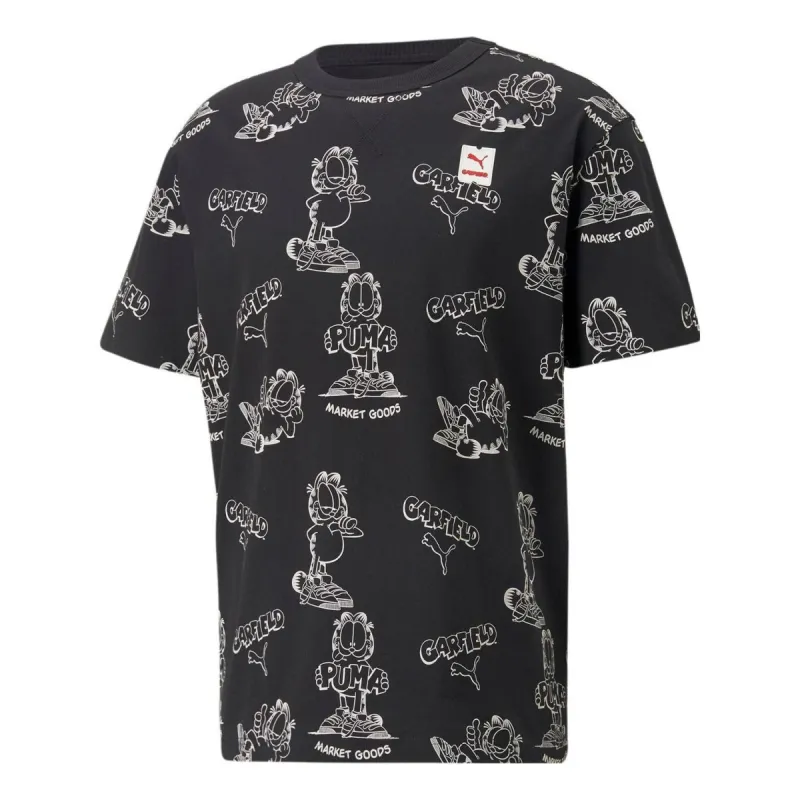 Puma x GARFIELD Printed Tee 'Black' 534434-01 sold by KicksCrew
