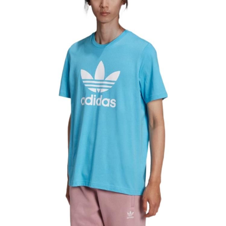 adidas originals Adicolor Classics Trefoil T-shirt 'App Sky Rush' HE9513 sold by KicksCrew product image thumbnail 2