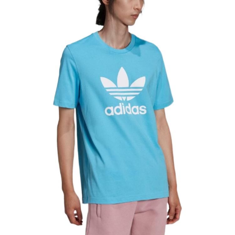 adidas originals Adicolor Classics Trefoil T-shirt 'App Sky Rush' HE9513 sold by KicksCrew product image thumbnail 4