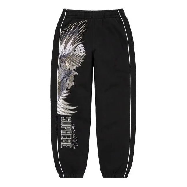 Supreme Script Falcon Sweatpants 'Black White' SUP-SS23-039 sold by KicksCrew