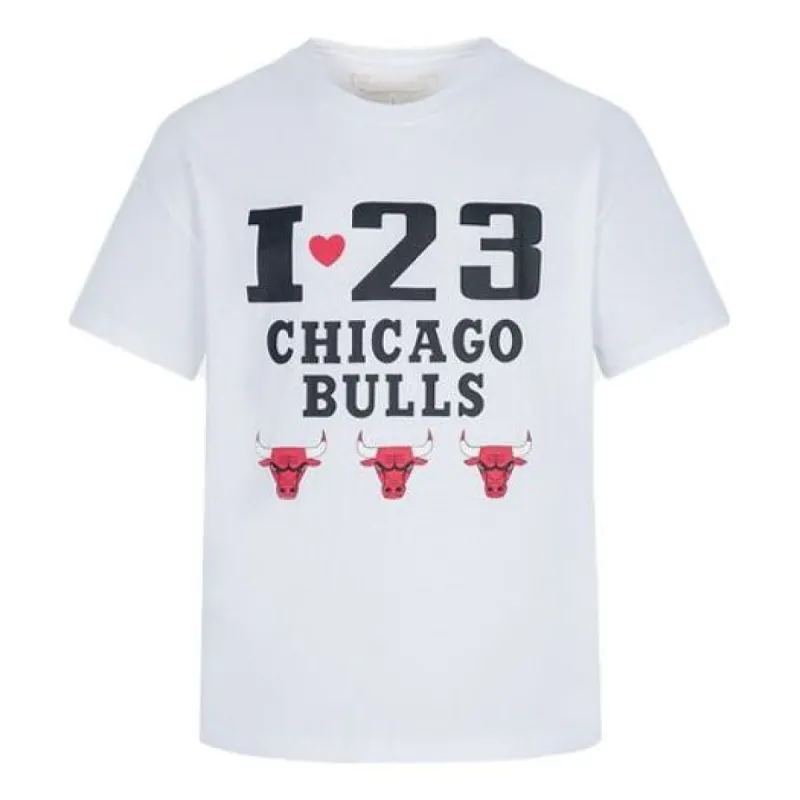 Mitchell & Ness x NBA Chicago Bulls T-shirt 'I LOVE 23' MNJYSST22018-WHITE sold by KicksCrew