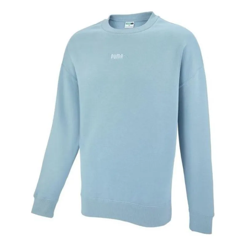 Puma Small Logo Crew Neck Sweatshirt 'Blue' 534365-79 sold by KicksCrew