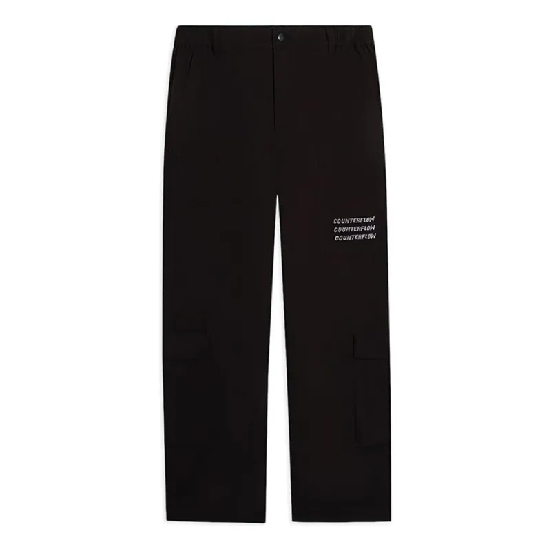 Li-Ning Counterflow Triple Logo Straight Pants 'Black' AKXSC21-1 sold by KicksCrew