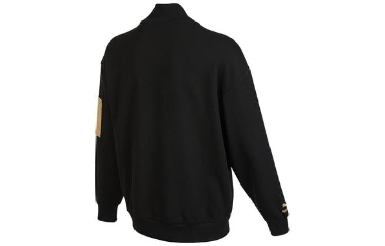 Puma Logo Baseball Jacket 'Black' 536788-01 sold by KicksCrew product image thumbnail 2