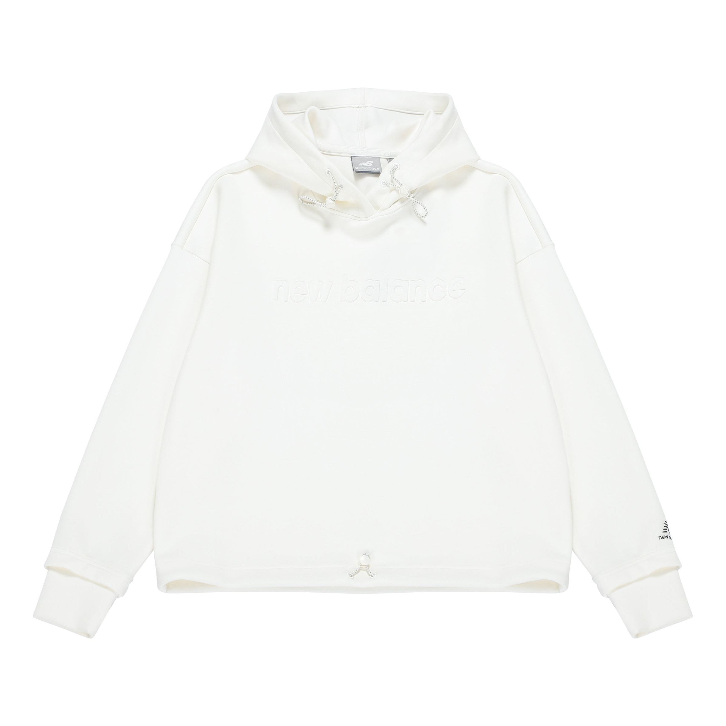 (WMNS) New Balance Casual Logo Hoodie 'White' 5CC39742-IV sold by KicksCrew