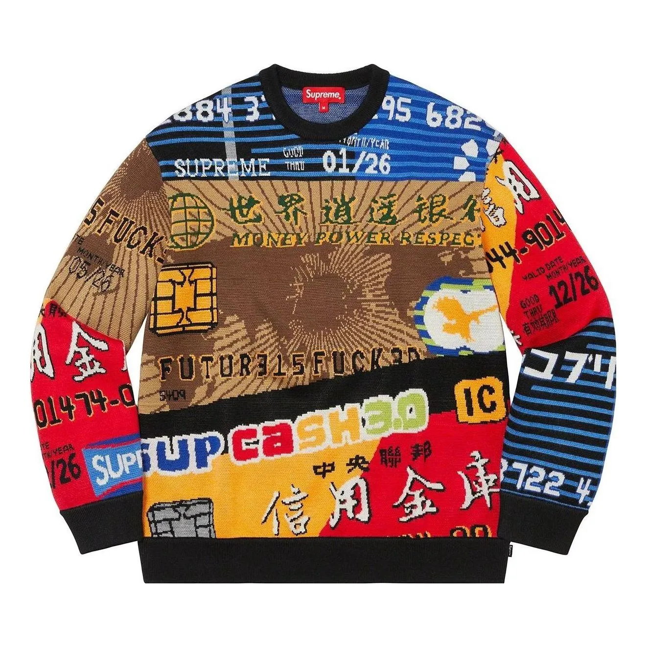 Supreme Credit Cards Sweater 'Multi-Color' SUP-SS22-966 sold by KicksCrew