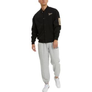 Puma Logo Baseball Jacket 'Black' 536788-01 sold by KicksCrew