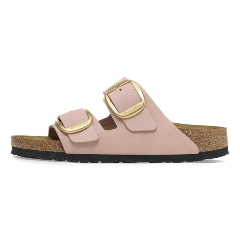 (WMNS) Birkenstock Arizona Big Buckle Nubuck Leather Narrow Fit Sandals 'Soft Pink' 1026583 sold by KicksCrew