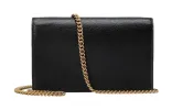 (WMNS) Gucci Chain Wallet With Gucci Script 'Black Leather' 772643-0OP0N-1000 sold by KicksCrew
