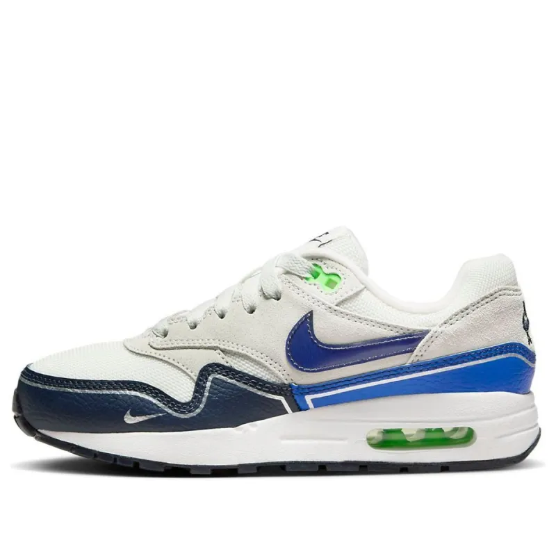 (GS) Nike Air Max 1 'Obsidian Royal Outlines' HF7814-100 sold by KicksCrew