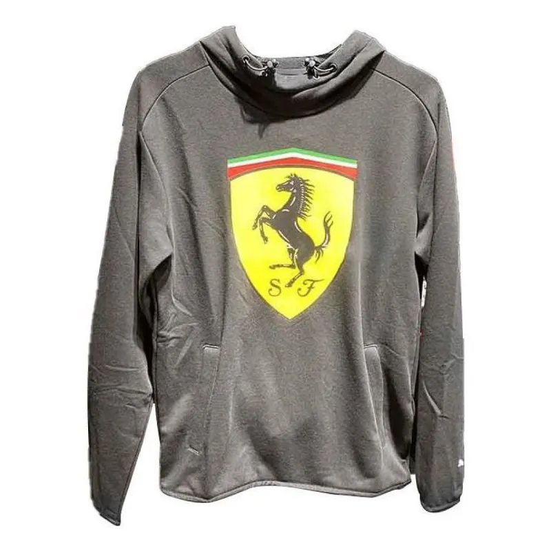 PUMA x Ferrari Logo Hoodie 'Grey' 763101-02 sold by KicksCrew