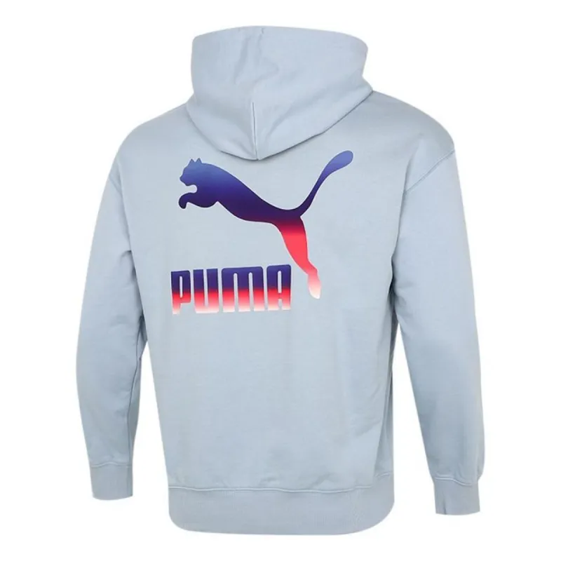 Puma Logo Hoodie 'Light Blue' 534443-61 sold by KicksCrew