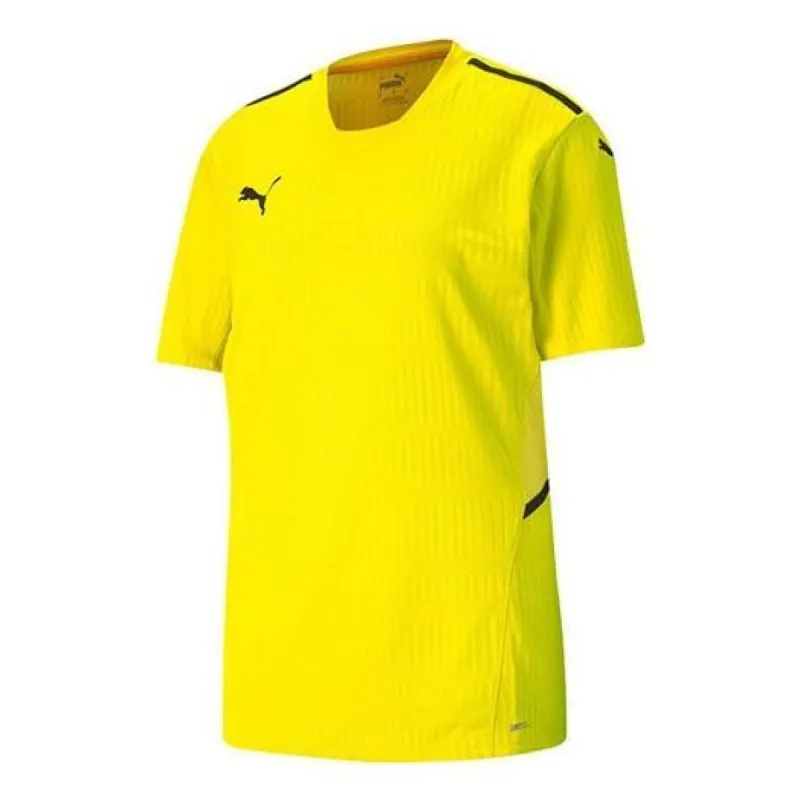 Puma Teamcup Jersey Logo T-Shirt 'Yellow' 704386-07 sold by KicksCrew