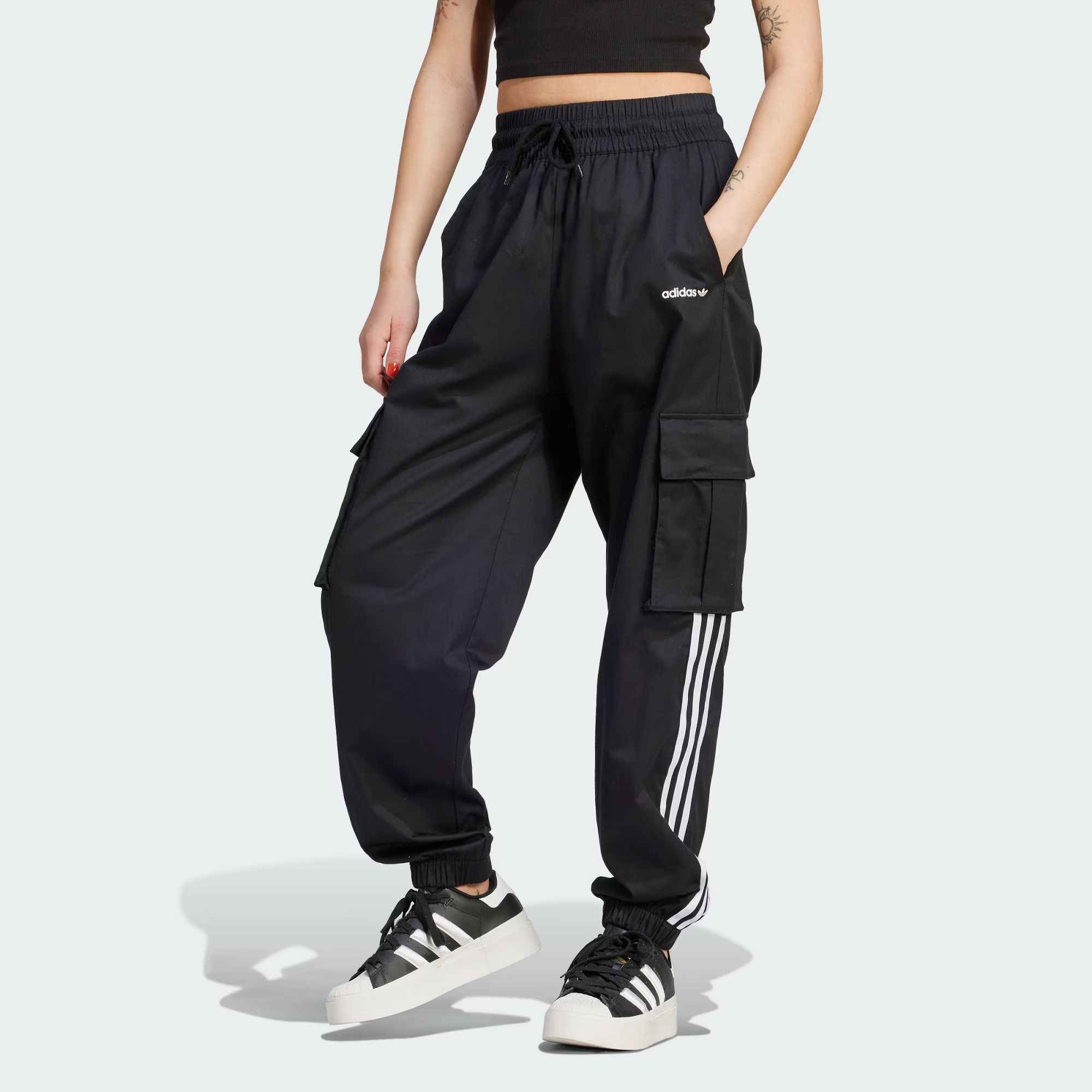 (WMNS) adidas Originals Cargo Pants 'Black' IR9796 sold by KicksCrew product image thumbnail 2