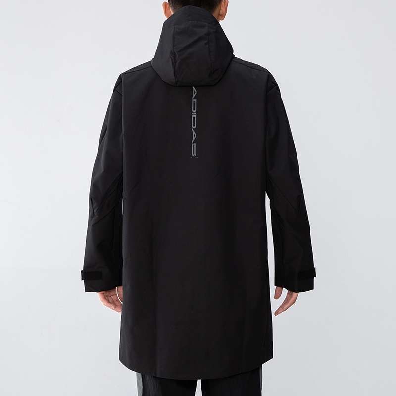 Adidas Tech Woven Long Jacket 'Black' H39267 sold by KicksCrew product image thumbnail 3