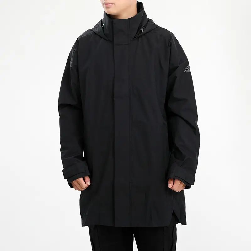 Adidas Tech Woven Long Jacket 'Black' H39267 sold by KicksCrew product image thumbnail 2