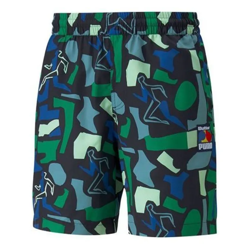 Puma X Butter Goods Allover Printed Shorts 'Green' 534269-50 sold by KicksCrew